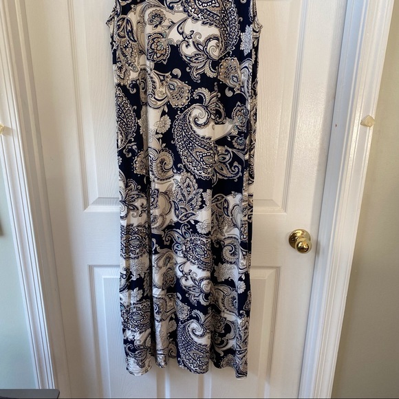 J. Jill Paisley Maxi Dress Wearever Collection Size XL - Picture 3 of 6